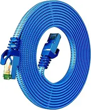 tunghey Cat 7 Ethernet Cable: Nylon Braided Flat High Speed Internet Cable LAN Cable Shielded Fast and Stable Ethernet Cord for Home and Office (20m)