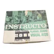 Vintage Instructo Flannel Board Visual Aids - Fractional Parts - Squares No 222