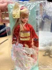 Vtg 1990’s Takara 9” Jenny Doll Red Kimono Licca Japan!