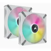 Corsair ML140 RGB ELITE White, 140mm Magnetic Levitation RGB Fan Dual Pack