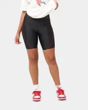 [JORDAN] Jordan Women's Essentials Bike Shorts Black/uni Red - Size 6 (XS) 6 (XS) Black/Uni Red