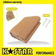 Dark Tan Canvas Tarp Tarpaulin 2mx3m Water Sun Proof Washable Boat Car Cover AU