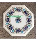 18" white marble table top side inlay lapis malachite coffee center elephant h2