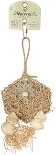 Avian Care Naturals Flower Power Bird Toy – Hanging Cage Toy with Palm Flower & 100% Natural Shredding Parts, for All Birds, Eco-Friendly