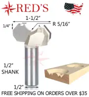 Tideway Carbide PRO LC09082408 1-1/2 Double Dragon Ball Bit 1/2 shank router bit