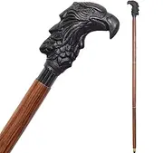 Handmade Wooden Folding (Screwed Together) Walking Stick 36 Inches - Handcrafted Walking Cane with Brass Handle - Gifts Ideas