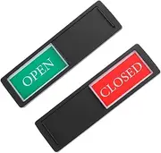 VILLFUL 2 pcs Open Closed Sign for Door Wall Easy to Use Indicator for Office Shop Home Convenient Privacy Slide Door for Restaurants Retail Spaces