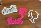 Barbie Cookie Cutter & Embossers Stamps Set Logo - Silhouette