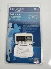Life Source XL15 Digital Pedometer Step Distance Calorie Counter Clock 12 24 hr