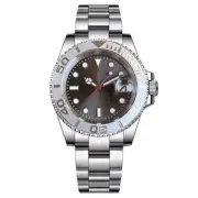 40mm Sterile Gray Dial NH35A Date Automatic Mens Watch Sapphire Glass Red hand