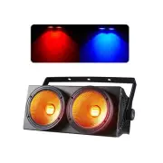 COB Par Lights for Stage 2-Eyes LED Blinder Fresnel Flash Strobe Wash DJ Ligh...