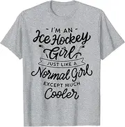 [X.Style] Ice Hockey Girls are Cooler T-Shirt Funny & Sassy Sports Tee ds1748 T-Shirt Black