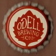 USA Plastic Lined Beer Crown Bottle Cap: Odell Brewing (dark orange)