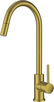 Hafele Mixer Tap Gold Brushed Stainless Steel Pullout Sprayer