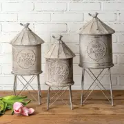Set of Three Silo Containers Planters