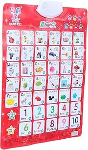 1pc Early Education Audio Wall Chart Wall Chart Toy Alphabet Chart Musical Toys for Talking ABC Poster Educational Poster 123 Wall Poster Accessories PVC Electronic Child