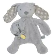 Bunny Comforter with Dummy Holder Grey
