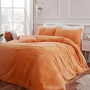 [EZONEDEAL] Quilt Set, Ultra Soft Microfiber Lightweight Bedding Bedspread Coverlet for All Season with 1 Quilt 2 Pillow Sham, Thermal Quilt Cover Set, Modern Style Coverlet (Peach, Double)