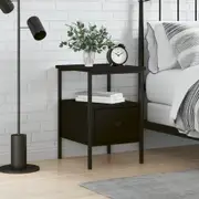 Bedside Table Nightstand Side Cabinet Storage Cabinet Engineered Wood vidaXL