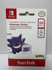SanDisk 512GB Micro SD microSDXC Memory Card Nintendo Switch Pokemon Gengar