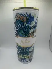 NWT Lilly Pulitzer Tumbler Drink Cup with Reusable Straw The Hottest Spot 24 oz
