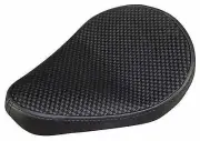 ULTIMA LEATHER SOLO SEAT 9" CROSS WEAVE BLACK HARLEY SOFTAIL RIGID BOBBER