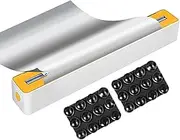 Wrap Dispenser with Cutter - Aluminum Foil Storage - Sturdy Food Cling Film Cutter Space-Saving Organizer Storage for Baking Paper Kitchen Restaurant