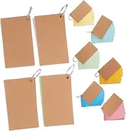 ERINGOGO Organized: 10pcs Study Flashcards Lined Double-Sided Index Cards for Students Professionals