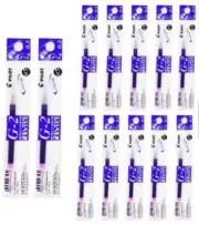 12 pcs PILOT G2 G-2 ROLLER BALL GEL PEN REFILL Blue 0.5mm (Extra Fine) - Japan