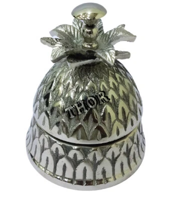 Nautical Solid Silver 4" Beautiful Desk Bell Pineapple designing Table bell