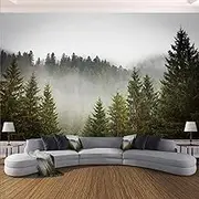 KEARTNZI Custom Modern Wall Murals 3D Spruce Forest Wallpaper Removable Wall Stickers for Living Room Bedroom Wall Mural