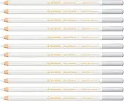 STABILO Premium Colouring Pencil - CarbOthello Pastel Pencil Box of 12 Titanium White