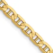 18 Inch 10K 3mm Concave Anchor Chain