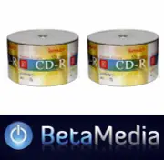 100 x INTACT Blank CD-R 52X - Full Hub White Inkjet Matt Finish Printable CD R