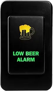 12V 3A ON-OFF Push button Switch LOW BEER ALARM for Nissan PATROL GQ (1987~1997) GU Series 1 (1997~2001) AMBER GREEN
