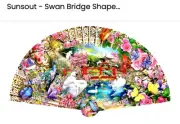 Jigsaw Puzzle Sunsout Swan Bridge Fan Shaped Lori Schory 2021 Eco Friendly NEW