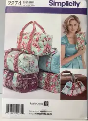 Sewing Pattern Simplicity 2274 Clutch Overnight Bag & Luggage Tags
