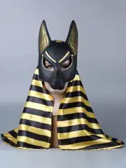 Egyptian Anubis Mask Wolf Mask Headpiece Cosplay Halloween Masquerade Mask Props
