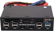 5.25 Inch USB 3.0 Front Panel Pc USB 3.0/2.0 Hub E-Sata Sata Audio Multi Card Reader for Computer Case Optical Drives Bay