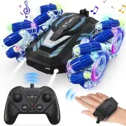 RC car，Light and Music Double-Sided 360-degree Rotation Stunt Off-Road Vehicle