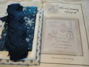 FALLING SNOWFLAKES Embroidery Pillow Kit From Nutmeg Hare