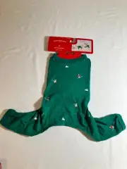 Wondershop Pet Pajamas Green With Polar Bears Size Small