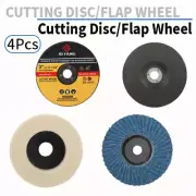 4Pcs 3'' Cutting Disc/Flap Disc/Wool Grinding Wheel For Metal Die Grinder Tool