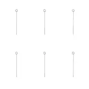 6PK A.FRESCO Mild Steel Uncoated Double Ring Plant Support Display Stake 60cm