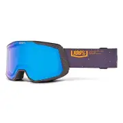 100% SNOWCRAFT XL HiPER Premium Protective Goggles (Academia - Mirror Blue Lens)