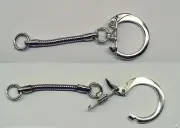 KEY CHAINS Snake Chain w/ Locking Snap End ~ 20mm Ring (3/4") ~Add Beads Charms