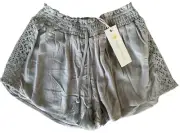 Ocean Drive Women's Shorts Lightweight 100% Rayon Paperbag Waist Size S Olive
