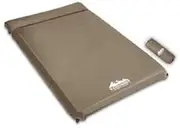 Self-Inflating Camping Mattress, 10cm Thick, Double Size, Coffee, Waterproof, Suede Surface