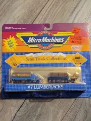 Galoob Micro Machines #7 LUMBERJACKS SEMI TRUCK COLLECTION No. 6407 NOS