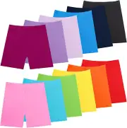 12 Pack Girls Dance Shorts 12 Color Bike Short Breathable and Safety for Playgro